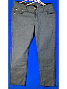 Vertical Jeans Mens 36 Black Denim Straight Slim Fit Stretch Casual